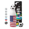 Soccer Metal mug thermos, double wall, 550ml