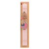 Easter Set, wooden keychain & scented flat Easter candle (30cm) (PINK)