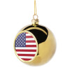 Golden Christmas tree ball ornament 8cm