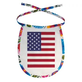 Σημαία Αμερικής, Σαλιάρα μωρού αλέκιαστη με κορδόνι Χρωματιστή