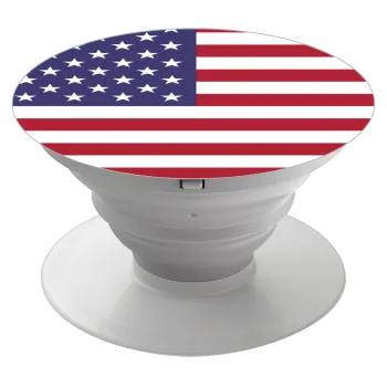 Σημαία Αμερικής, Phone Holders Stand  Λευκό Βάση Στήριξης Κινητού στο Χέρι