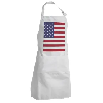 Σημαία Αμερικής, Ποδιά Σεφ Ολόσωμη Ενήλικων (με ρυθμιστικά και 2 τσέπες)