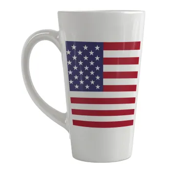 Σημαία Αμερικής, Κούπα κωνική Latte Μεγάλη, κεραμική, 450ml