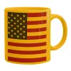 Ceramic coffee mug yellow, 330ml