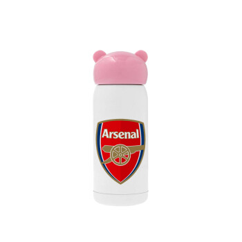 Arsenal, Ροζ ανοξείδωτο παγούρι θερμό (Stainless steel), 320ml