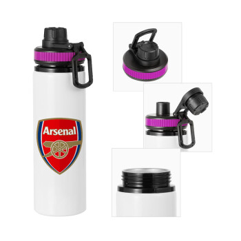 Arsenal, Μεταλλικό παγούρι νερού με καπάκι ασφαλείας, αλουμινίου 850ml