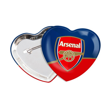 Arsenal, Κονκάρδα παραμάνα καρδιά (57x52mm)