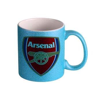 Arsenal, Κούπα Σιέλ Glitter που γυαλίζει, κεραμική, 330ml