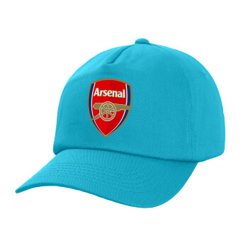 Arsenal, Καπέλο παιδικό Baseball, 100% Βαμβακερό,  Γαλάζιο