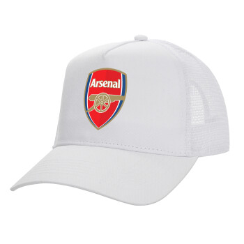 Arsenal, Καπέλο Ενηλίκων Structured Trucker, με Δίχτυ, ΛΕΥΚΟ (100% ΒΑΜΒΑΚΕΡΟ, ΕΝΗΛΙΚΩΝ, UNISEX, ONE SIZE)