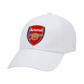 Arsenal, Καπέλο Baseball Λευκό (5-φύλλο, unisex)