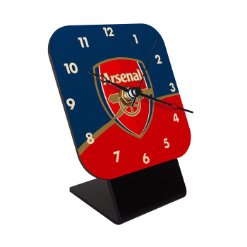 Arsenal, Quartz Table clock in natural wood (10cm)