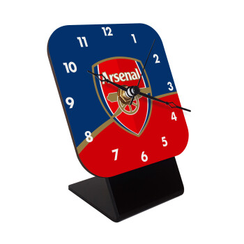 Arsenal, Επιτραπέζιο ρολόι ξύλινο με δείκτες (10cm)
