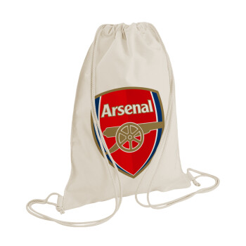 Arsenal, Τσάντα πλάτης πουγκί GYMBAG natural (28x40cm)