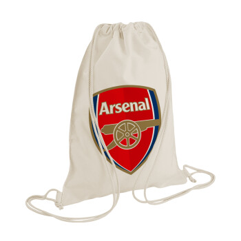 Arsenal, Backpack bag GYMBAG natural (28x40cm)