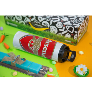 Arsenal, Πασχαλινή Λαμπάδα με Travel Tumbler θερμό με διπλό καπάκι (600ml, BPA free) & κερί αρωματικό πλακέ (30cm) (ΤΙΡΚΟΥΑΖ)