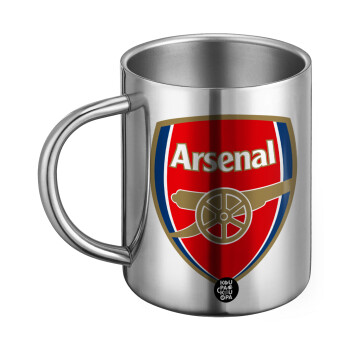 Arsenal, Ανοξείδωτη Μεταλλική Κούπα 450ml - Διπλού Τοιχώματος
