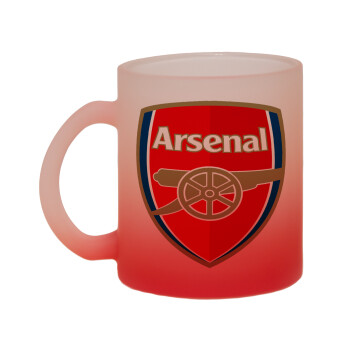 Arsenal, Κούπα γυάλινη δίχρωμη με βάση το κόκκινο ματ, 330ml