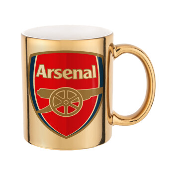 Arsenal, Κούπα κεραμική, χρυσή καθρέπτης, 330ml