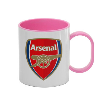Arsenal, Κούπα (πλαστική) (BPA-FREE) Polymer Ροζ για παιδιά, 330ml