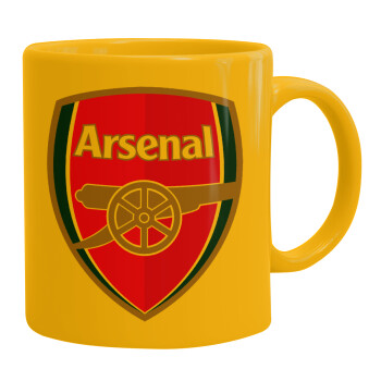Arsenal, Ceramic coffee mug yellow, 330ml (1pcs)