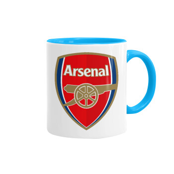Arsenal, Mug colored light blue, ceramic, 330ml