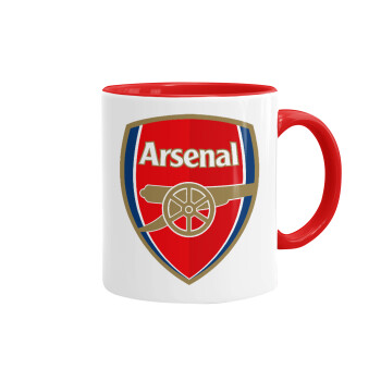 Arsenal, Κούπα χρωματιστή κόκκινη, κεραμική, 330ml