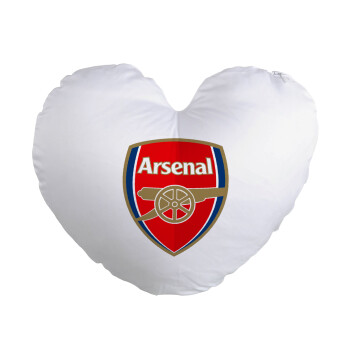 Arsenal, Μαξιλάρι καναπέ καρδιά 40x40cm περιέχεται το  γέμισμα