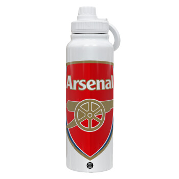 Arsenal, 1L Stainless Steel Thermal Bottle with Phone Holder & Double Wall Insulation