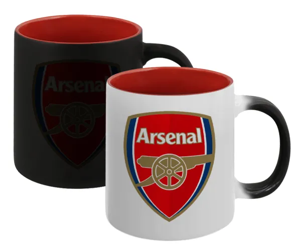 Arsenal — Magic mug with red interior, ceramic, 330ml, changes colour with hot drinks