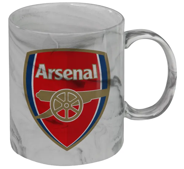 Arsenal — Κούπα κεραμική, marble style (μάρμαρο), 330ml