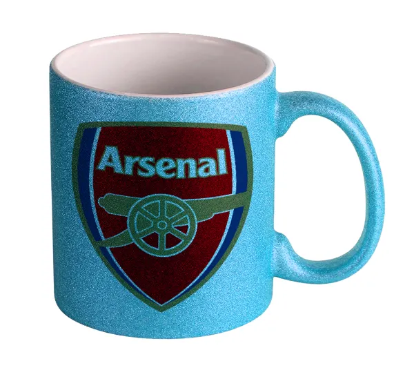 Arsenal — Κούπα Σιέλ Glitter που γυαλίζει, κεραμική, 330ml