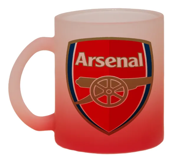Arsenal — Κούπα γυάλινη δίχρωμη με βάση το κόκκινο ματ, 330ml