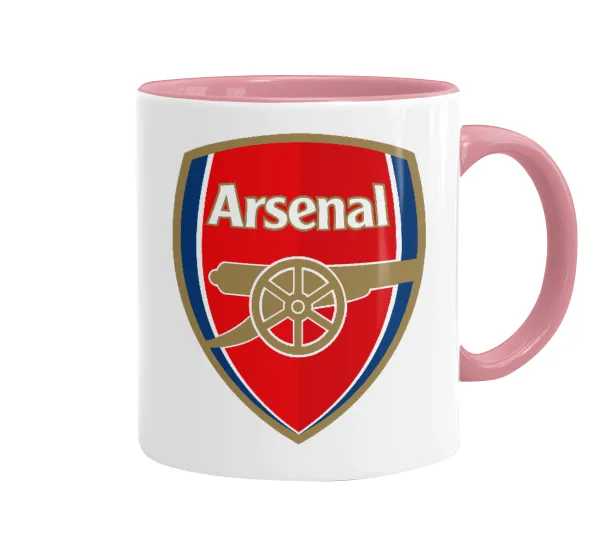 Arsenal — Κούπα χρωματιστή ροζ, κεραμική, 330ml
