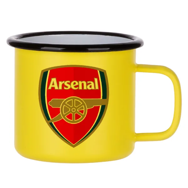 Arsenal — Κούπα Μεταλλική εμαγιέ ΜΑΤ Κίτρινη 360ml