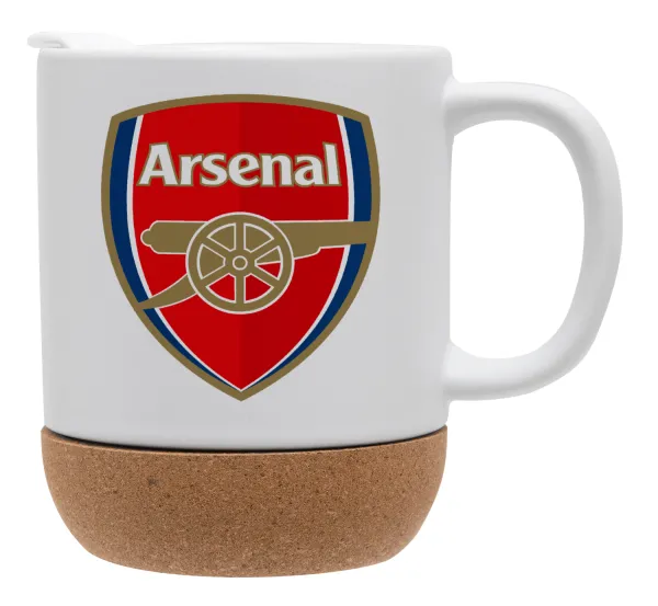Arsenal — Κούπα, κεραμική με βάση φελού και καπάκι (ΜΑΤ), 330ml