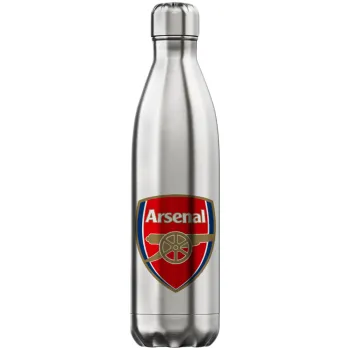 Arsenal, Μεταλλικό παγούρι θερμός Inox (Stainless steel), διπλού τοιχώματος, 750ml