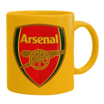 Arsenal, Κούπα, κεραμική κίτρινη, 330ml