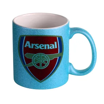 Arsenal, Κούπα Σιέλ Glitter που γυαλίζει, κεραμική, 330ml