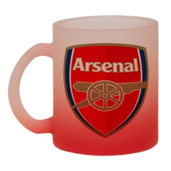 Arsenal, Κούπα γυάλινη δίχρωμη με βάση το κόκκινο ματ, 330ml