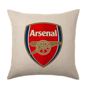 Arsenal, Μαξιλάρι καναπέ ΛΙΝΟ 40x40cm περιέχεται το  γέμισμα