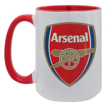 Arsenal, Κούπα Mega 15oz, κεραμική Κόκκινη, 450ml