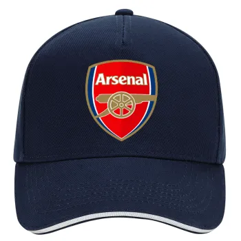 Arsenal, DRILL Καπέλο Ενηλίκων Ultimate ΜΠΛΕ/ΛΕΥΚΟ, (100% ΒΑΜΒΑΚΕΡΟ, ΕΝΗΛΙΚΩΝ, UNISEX, ONE SIZE)