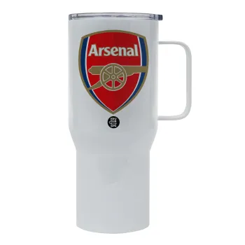 Arsenal, Mega Stainless steel Tumbler with lid, double wall 750L