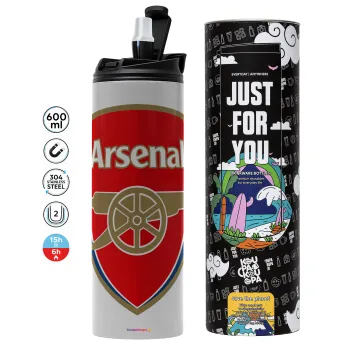 Arsenal, Tumbler stainless steel GREY 600ml