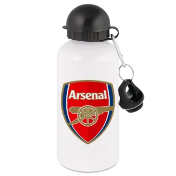 Arsenal, Μεταλλικό παγούρι νερού, Λευκό, αλουμινίου 500ml