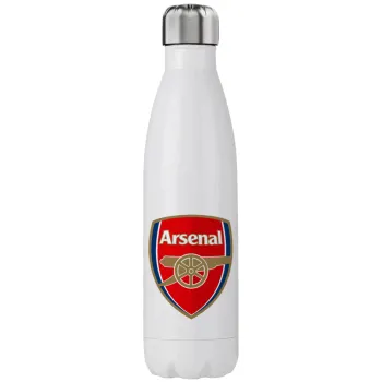 Arsenal, Μεταλλικό παγούρι θερμός (Stainless steel), διπλού τοιχώματος, 750ml