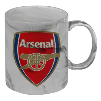 Arsenal, Mug ceramic marble style, 330ml