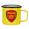 Metallic enamel MATT Yellow cup 360ml