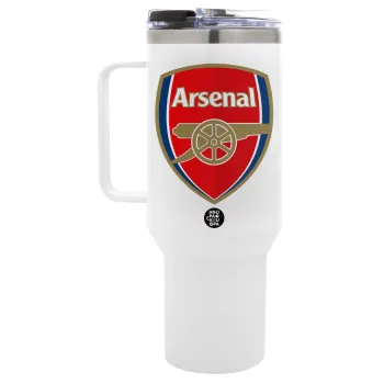 Arsenal, Mega Tumbler με καπάκι, διπλού τοιχώματος (θερμό) 1,2L